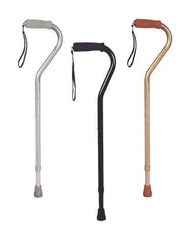 Drive Walking Cane with Offset Handle, Silver - Image 3