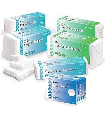 Dynarex 3252 Non-Woven Sponge Case of 4000