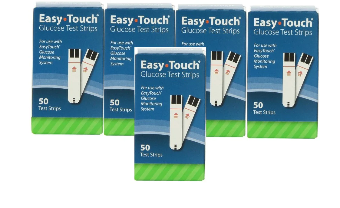 Easy Touch Test Strips, Box of 50, 5 Pack (250 Total)