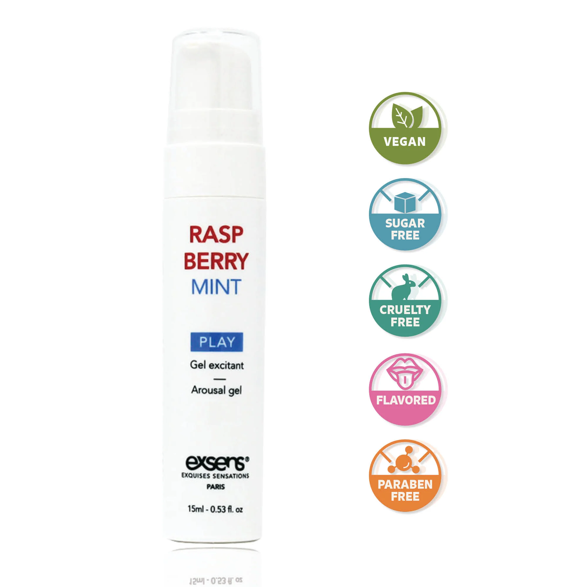 Exsens Raspberry Mint Arousal Lubricant and Flavored Foreplay Gel, 15ml (0.53 fl.oz), 1 count - Image 2