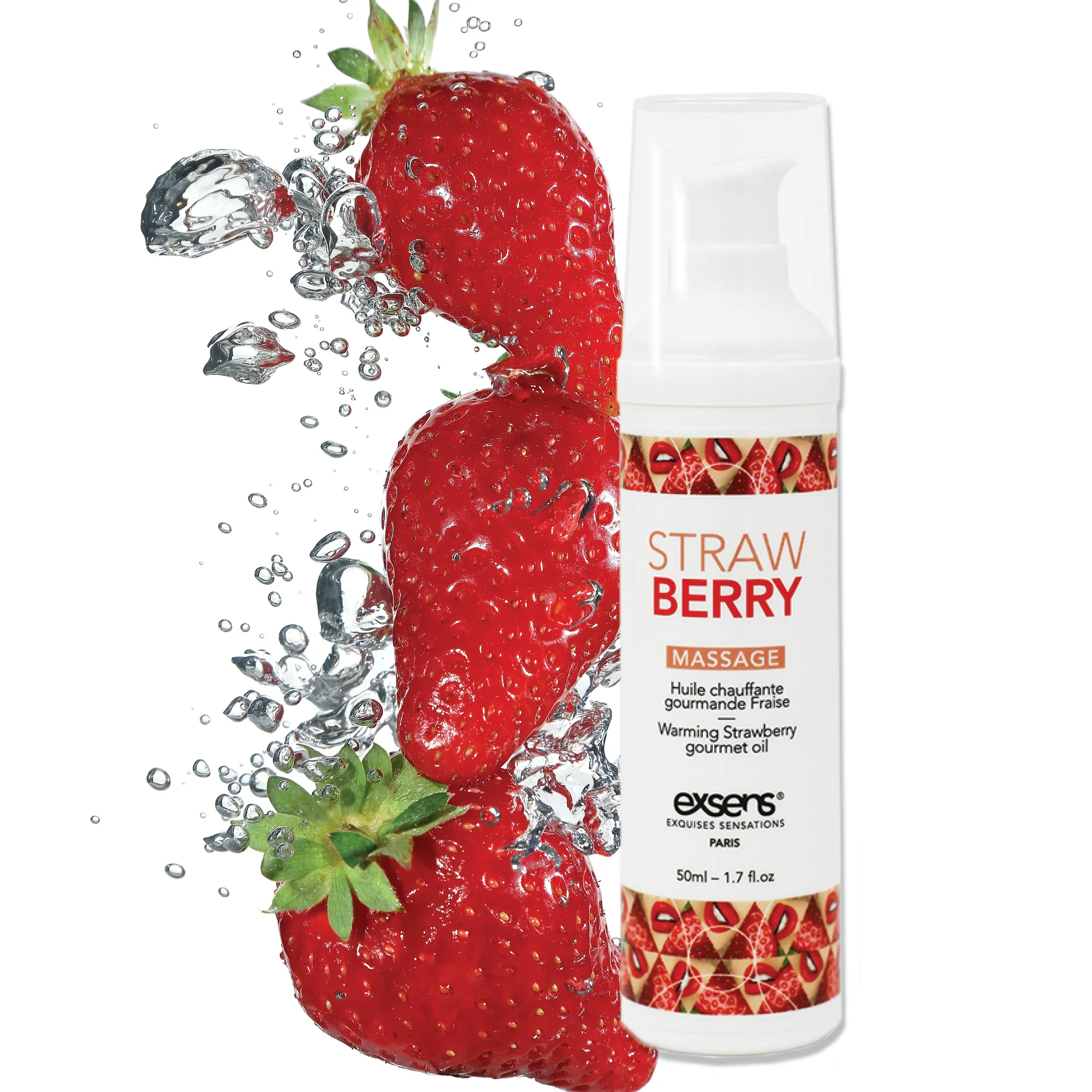 Exsens Strawberry Warming Intimate Massage Oil, 50ml (1.7 fl.oz), 1 count - Image 3