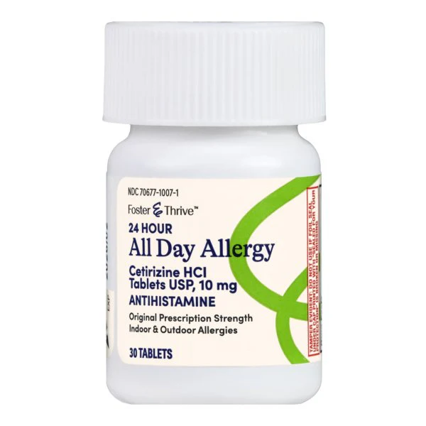Foster & Thrive Cetirizine Allergy Relief, 10 mg Strength Tablet, 30 per Bottle - Image 3
