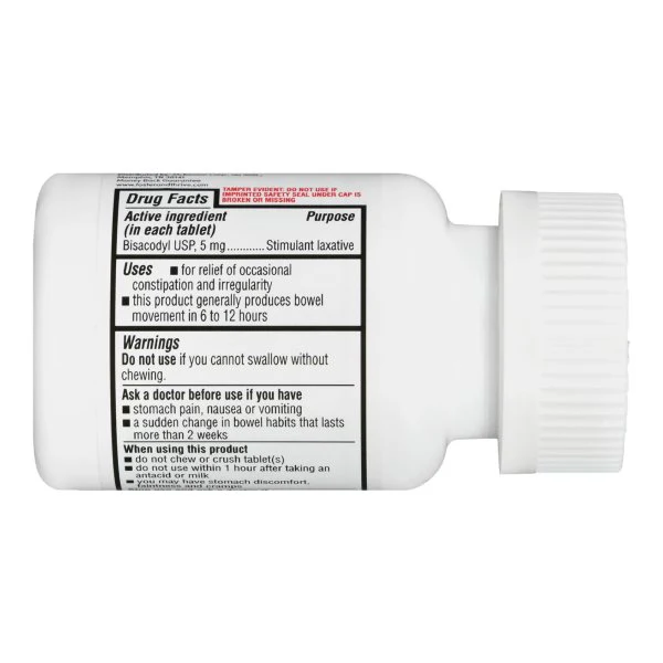 Foster & Thrive Laxative Tablets, 5 mg Strength Bisacodyl USP, 100 per Bottle - Image 2