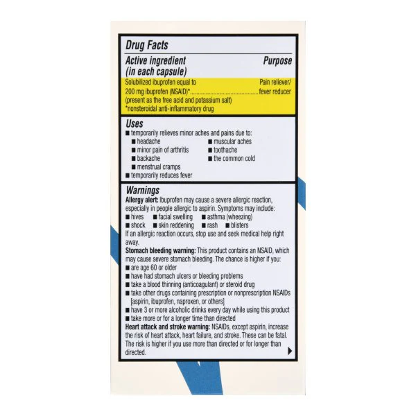 Foster & Thrive Pain Relief, 200 mg Strength Ibuprofen Softgel Tablets, 40 per Bottle - Image 2