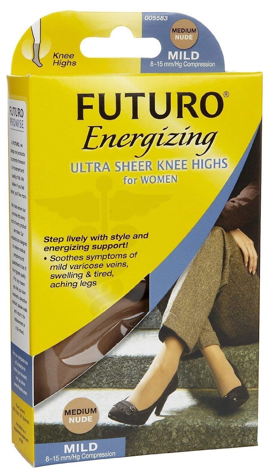 Futuro 71014NEN Ultra Sheer Knee Highs for Women, Box of 12 - Image 2