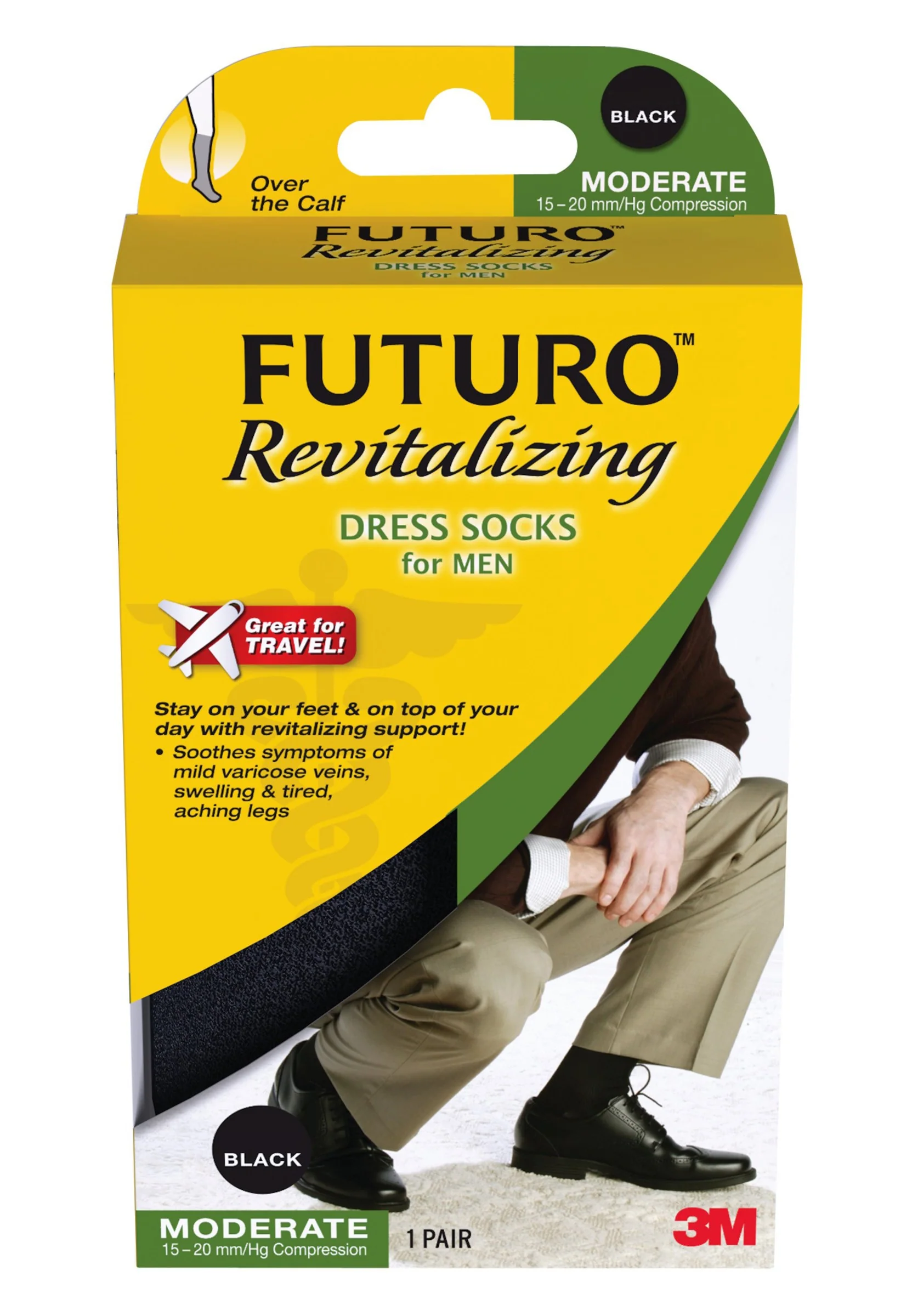 Futuro 71039EN Revitalizing Dress Socks for Men, 1 Pair - Image 2