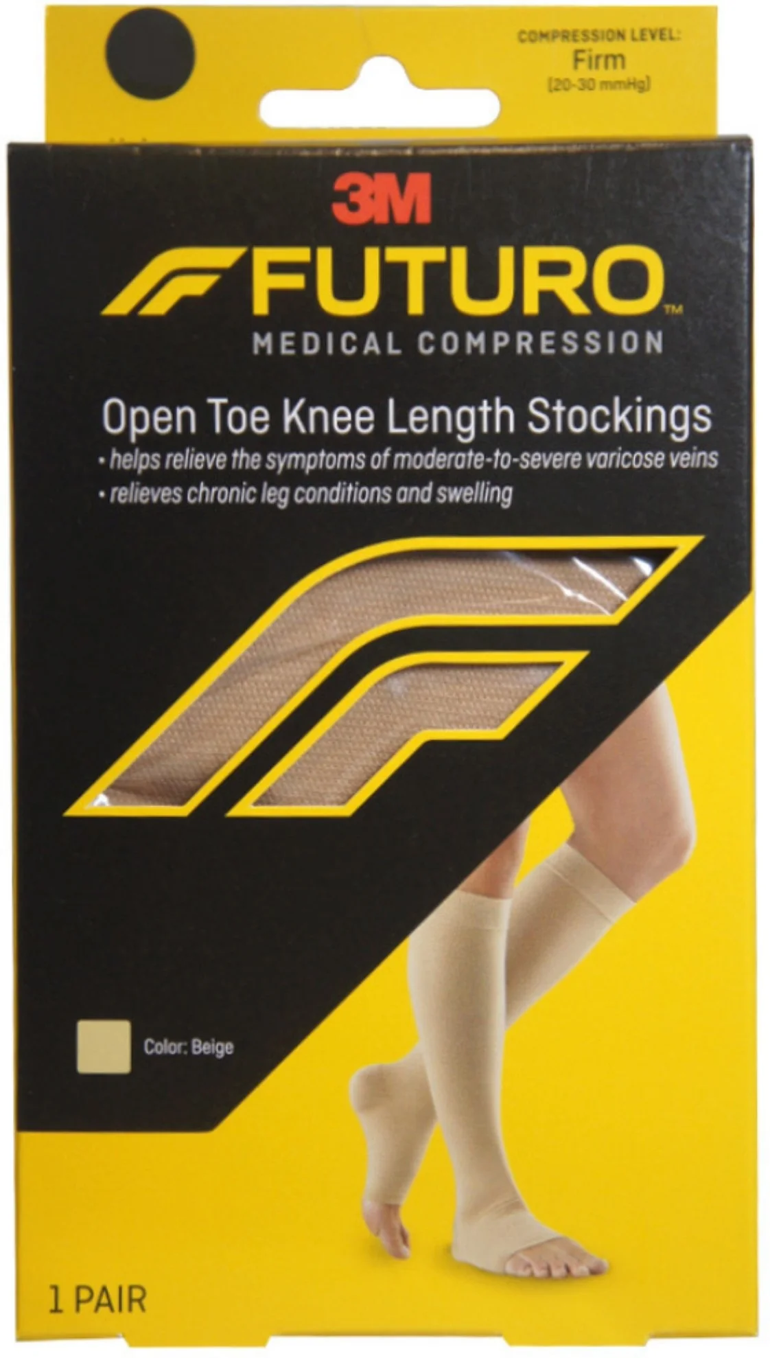 Futuro 71051EN Therapeutic Open Toe Knee Length Stockings, 1 Each - Image 4