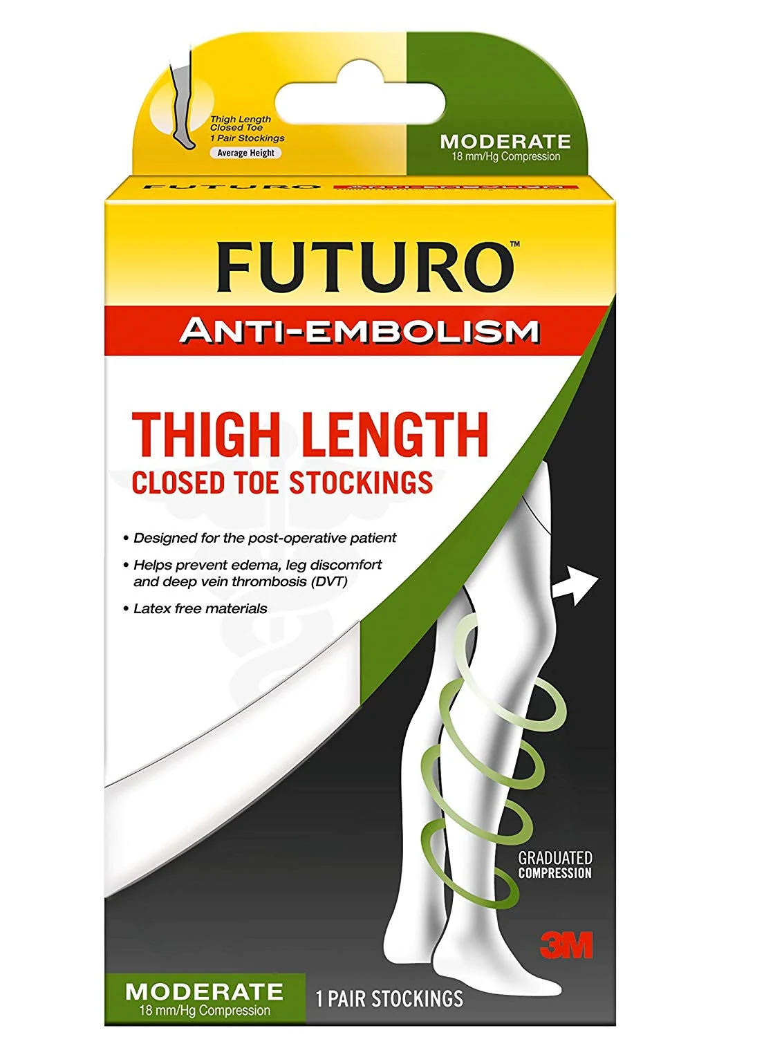 Futuro 71068EN Anti-Embolism Stockings, 1 Pair - Image 2