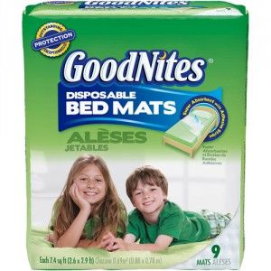 GoodNites Bed Mats, 30" x 36" - Package of 9