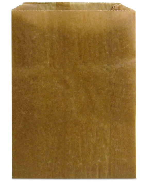 Hospeco KL Waxed Kraft Feminine Hygiene Liner Bag with Gusset, 10.25" x 7.5" x 3.5", Case of 500 - Image 2