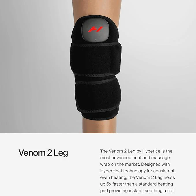 Hyperice Venom 2 Heat and Massage Therapy Leg Wrap One Size Fits Most Neoprene / Silicone Reusable, 1 Each - Image 4