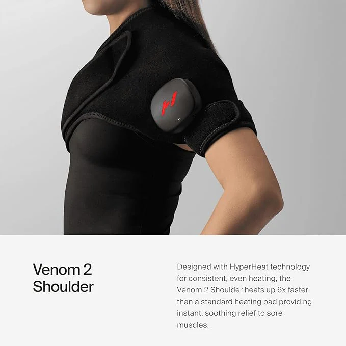Hyperice Venom 2 Heat and Massage Therapy Wrap Shoulder One Size Fits Most Neoprene / Silicone, 1 Each - Image 4