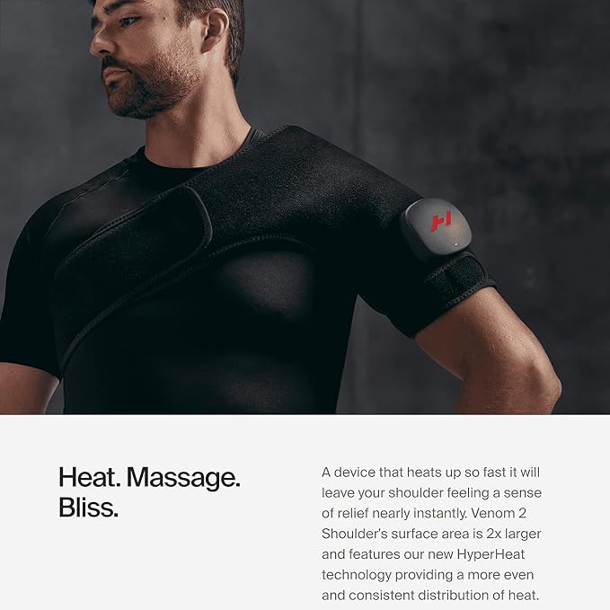 Hyperice Venom 2 Heat and Massage Therapy Wrap Shoulder One Size Fits Most Neoprene / Silicone, 1 Each - Image 5