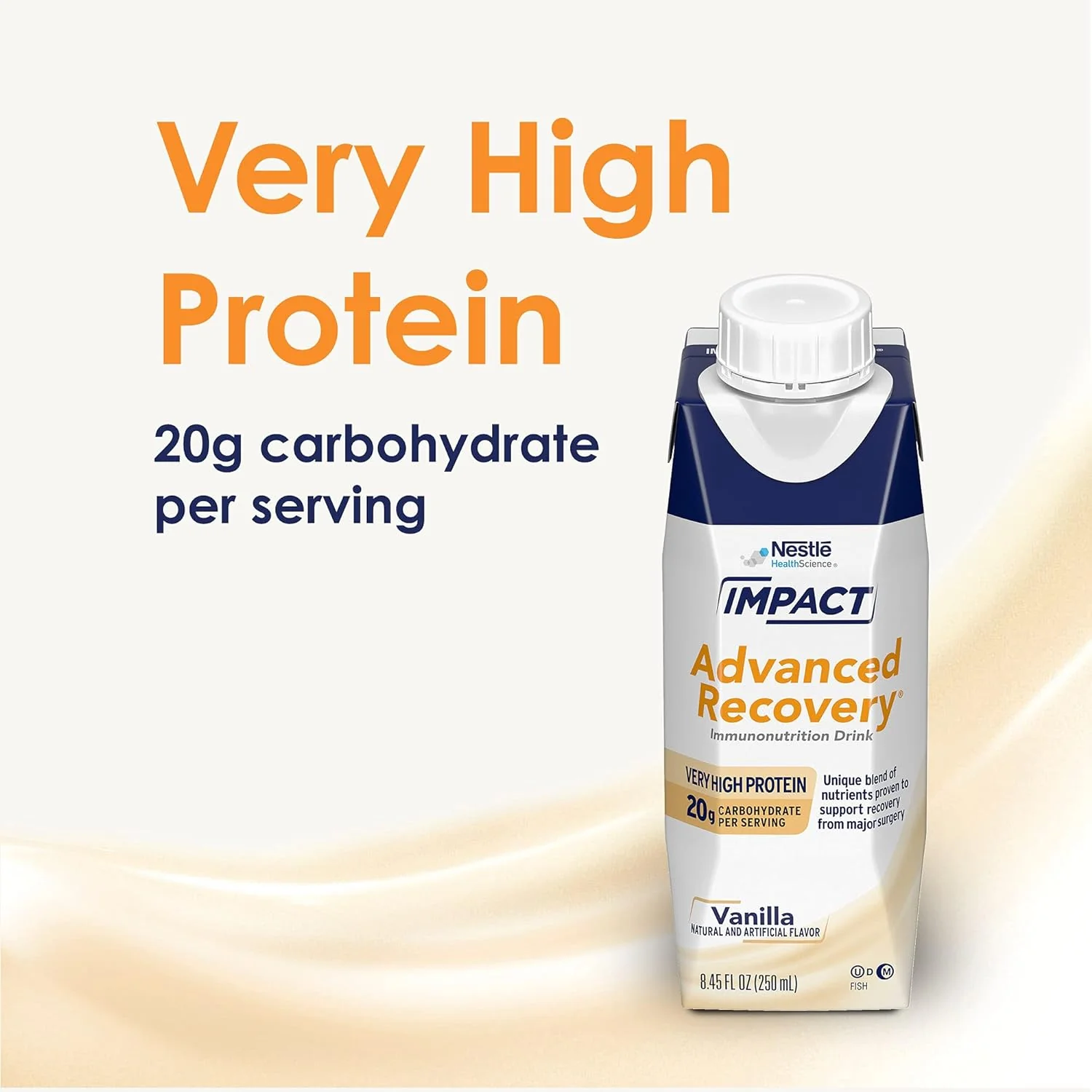 IMPACT Advanced Recovery Immunonutrition Drink, Vanilla, Nutrition PRE and POST Surgery, (280 Calories, 26g Protein) 8.45 Fl Oz Cartons - Image 4