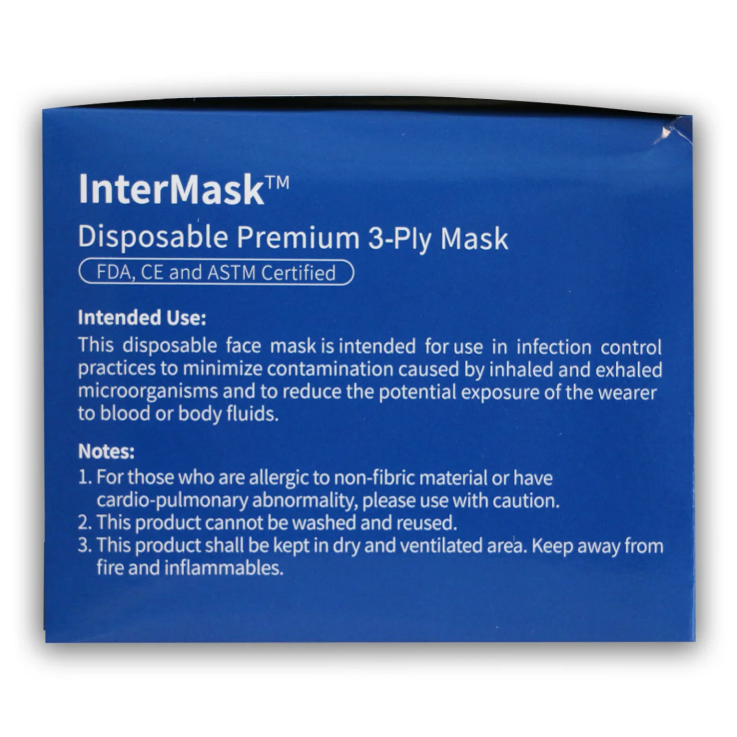 InterMask Disposable Premium 3-Ply Mask, ASTM Level 3 - Image 10