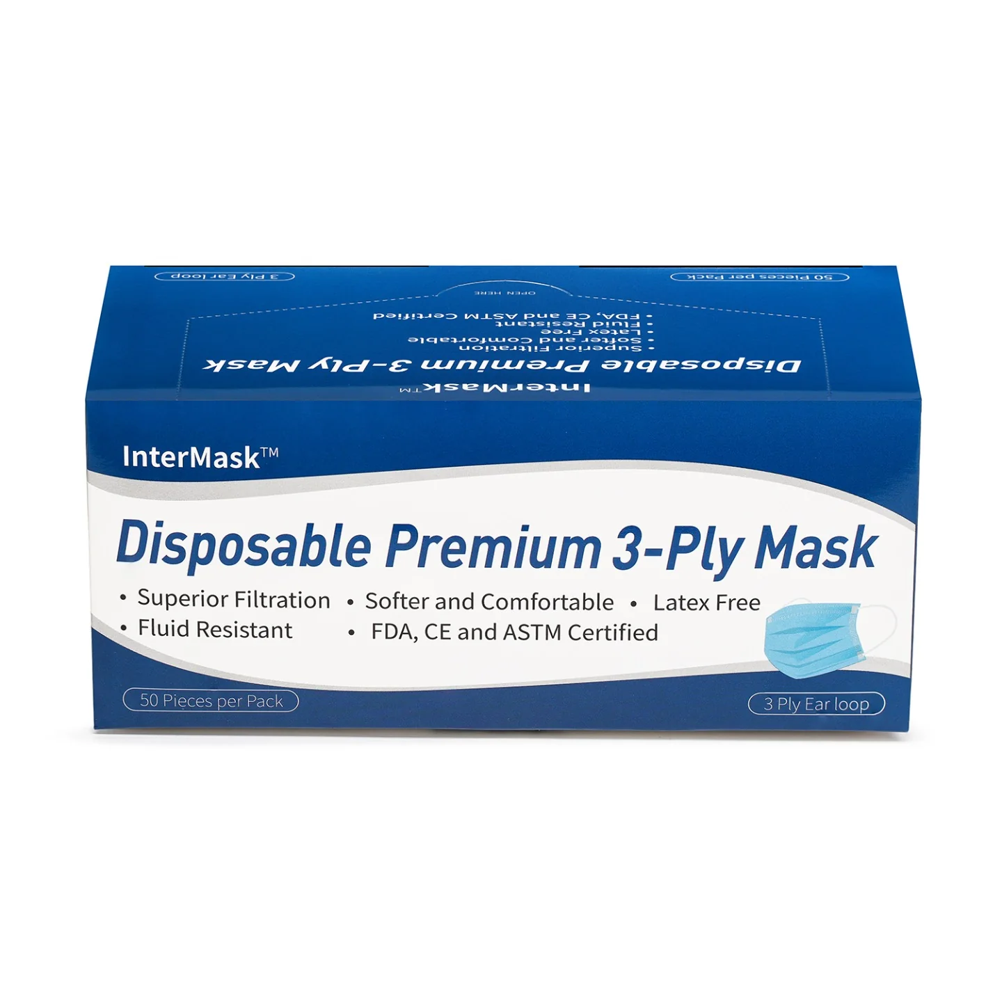 InterMask Disposable Premium 3-Ply Mask, ASTM Level 3 - Image 7