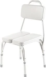 Invacare Vinyl Padded Shower Chair 17-1/4" to 22" H x 15-1/4" W x 16" D, 1 Count