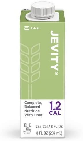 Jevity 1.2 Cal High-Protein Nutrition With Patented Fiber Blend, Ready to Use, 8 Fluid Ounces