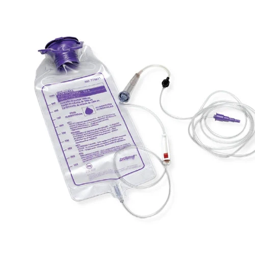 Kangaroo 924 500 mL Enteral Feeding Pump Bag Set, DEHP-Free, PVC, NonSterile