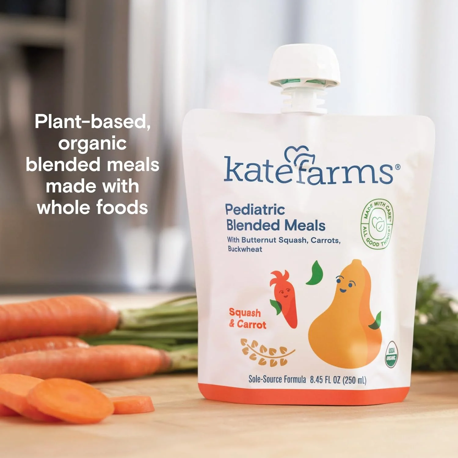 Kate Farms Organic Pediatric Blended Meal, Multiple Flavors, 8G Protein, Organic Whole Foods, Oral or Tube Feed Nutrition, Gluten Free and Non-GMO, 8.45 FL Oz, Pack of 12 or 1 Each - Image 14