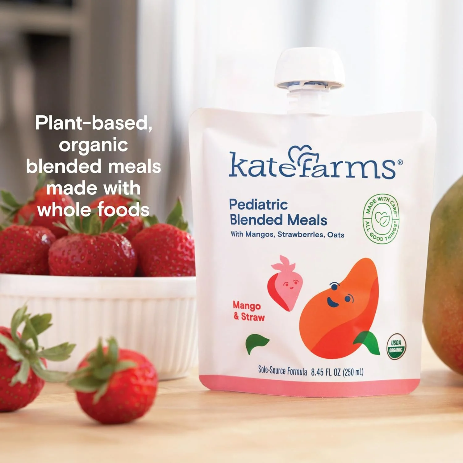 Kate Farms Organic Pediatric Blended Meal, Multiple Flavors, 8G Protein, Organic Whole Foods, Oral or Tube Feed Nutrition, Gluten Free and Non-GMO, 8.45 FL Oz, Pack of 12 or 1 Each - Image 21