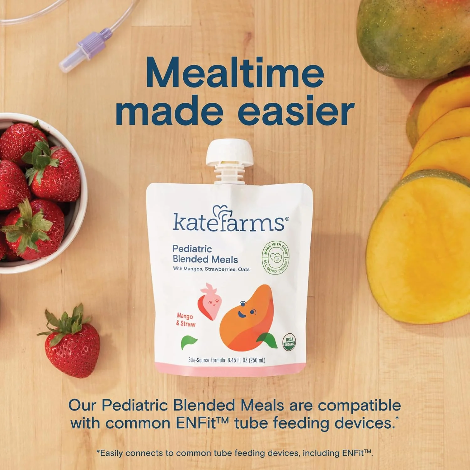 Kate Farms Organic Pediatric Blended Meal, Multiple Flavors, 8G Protein, Organic Whole Foods, Oral or Tube Feed Nutrition, Gluten Free and Non-GMO, 8.45 FL Oz, Pack of 12 or 1 Each - Image 22