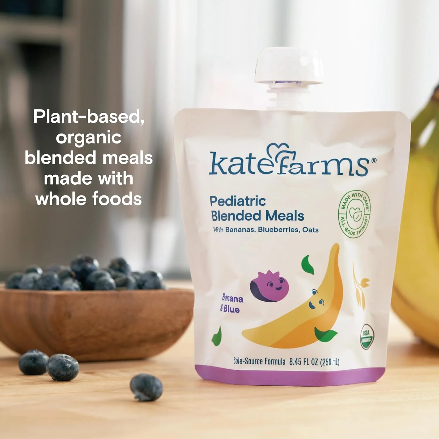 Kate Farms Organic Pediatric Blended Meal, Multiple Flavors, 8G Protein, Organic Whole Foods, Oral or Tube Feed Nutrition, Gluten Free and Non-GMO, 8.45 FL Oz, Pack of 12 or 1 Each - Image 5