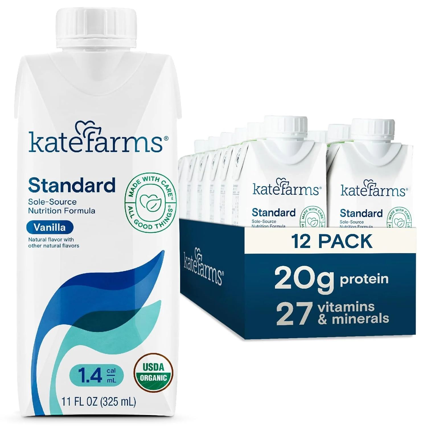 Kate Farms Adult Standard 1.4 Formula, Chocolate, Vanilla, and Plain Flavors, Sole Source Nutrition, Meal-Replacement Shake or Supplemental Drink, Complete Vegan Protein Shake, 11 FL Oz, Pack of 12 or 1 Each - Image 11