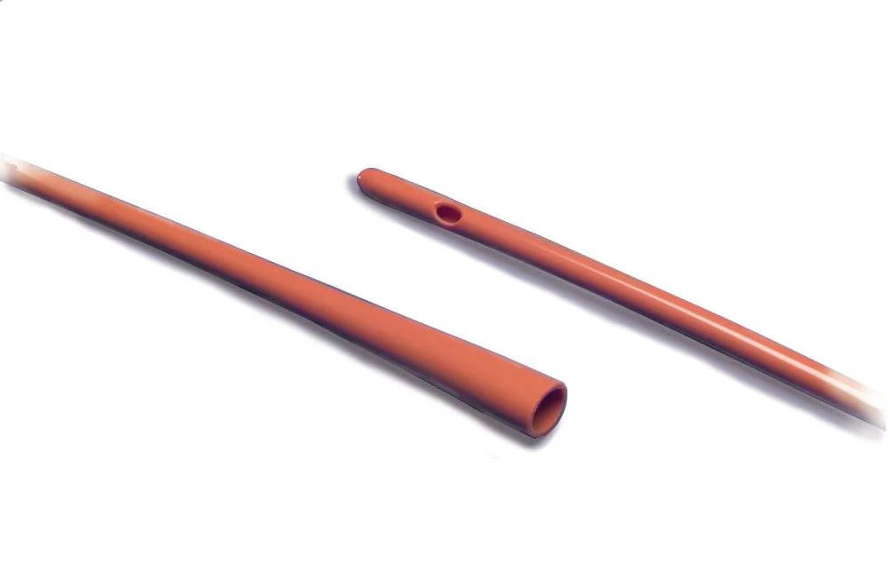 Kendall Dover Rob-Nel Urethral Intermittent Catheter, Red, 14Fr, 16", Case of 100