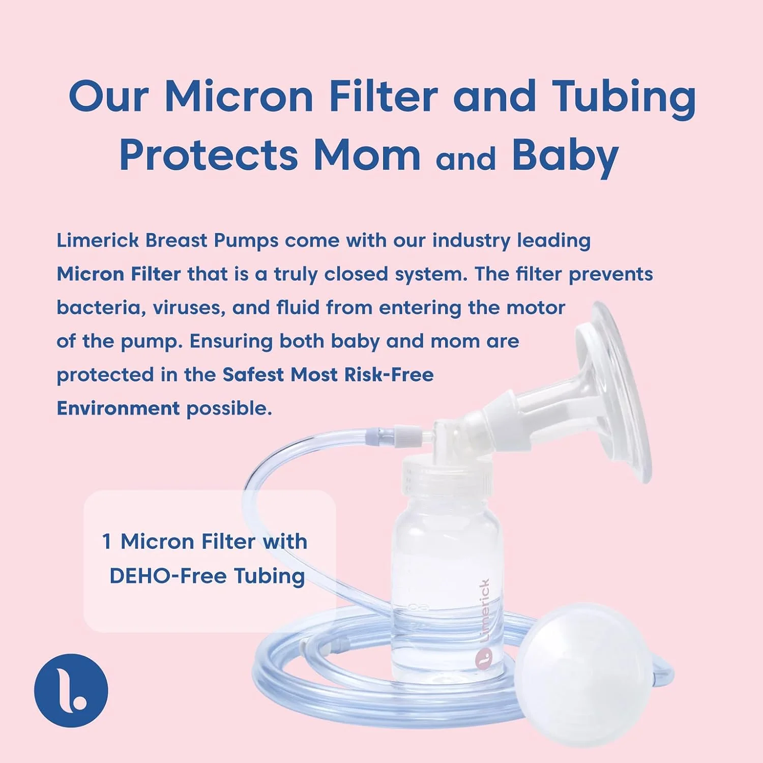 Limerick 1-Micron Filter with Tubing for ComforTouch Kit, PJ's Comfort, & Joy Breast Pumps, DEHP Phthalate Free - Image 2