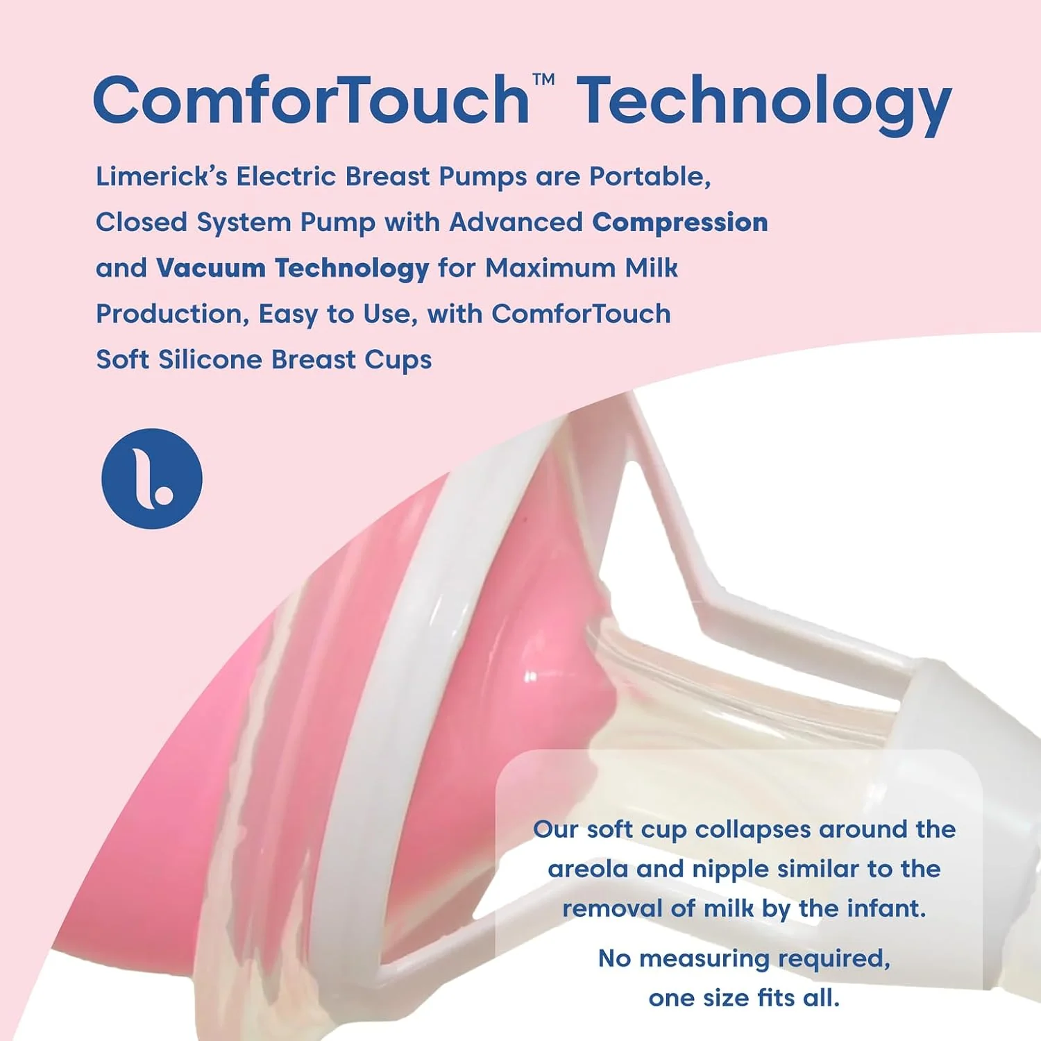 Limerick ComforTouch Kit for PJ's Comfort & Joy Standrd Breast Pumps, Includes 2 Silicone Gaskets, 2 BPA-free Bottles, 4 Silicone Gaskets, & 1-micron Filter with DEHP-free Tubing - Image 2