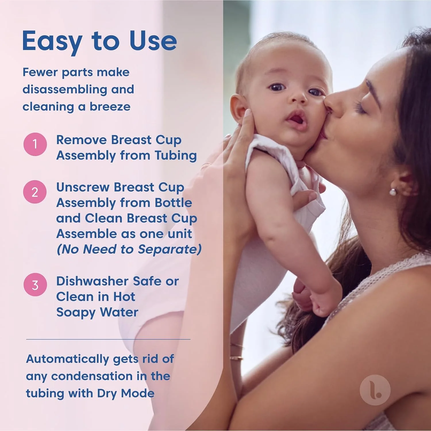 Limerick Joy Standard Digital Breast Pump, Hospital Grade Compression & Vaccum Technology, Dual Soft Silicone Breast Cups, Digital Display - Image 4