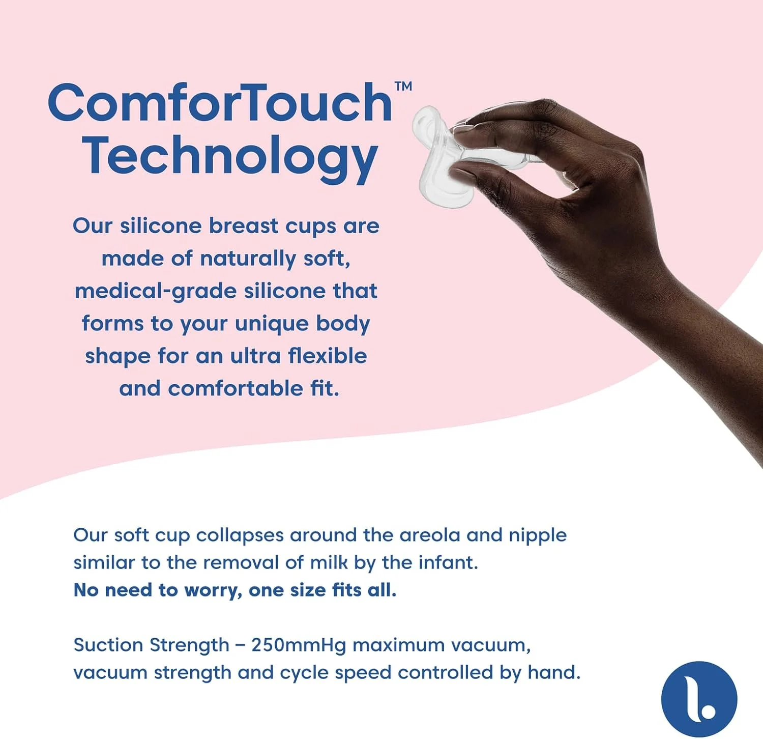 Limerick Love Manual Hand Pump, Easy-to-Use, Includes ComforTouch Silicone Breast Cup, BPA-Free Bottle, Silicone Gaskets, Portable - Image 5