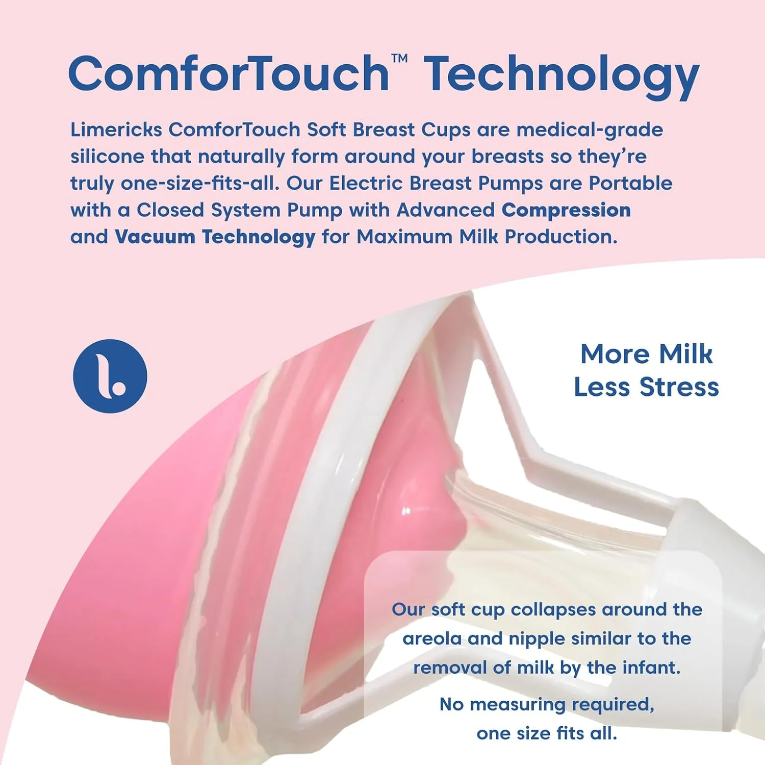 Limerick Silicone Breast Cup Assembly, One Size Fits All, Includes Breast Cup, Cap, Brace & Gasket - Image 2