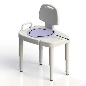 Maddak Sliding Rotating Transfer Bench: 30" W x 20-1/2" D, 1 Count