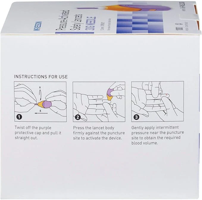 McKesson Safety Lancets, Sterile, Pressure-Activated, 30 Gauge Needle, 1.5 mm Depth - Image 5