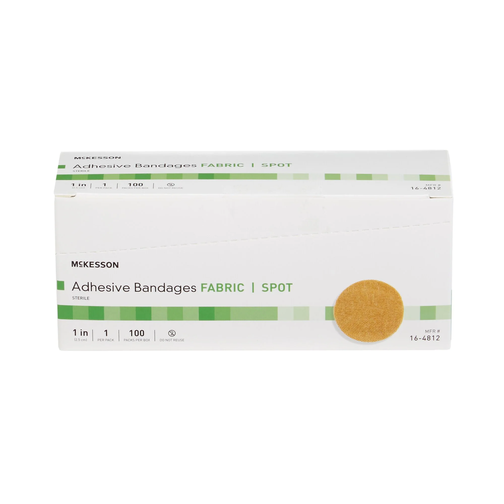 McKesson Adhesive Spot Bandage, Fabric, Tan, 1 Inch Diameter, Sterile - Image 5