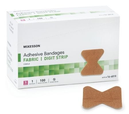McKesson 16-4818 Adhesive Strip Fabric Knuckle Tan Sterile. Box of 100 - Image 2
