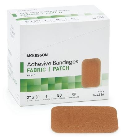 Mckesson Adhesive Strip: 50 Count, Tan, 2" x 3" - Image 2