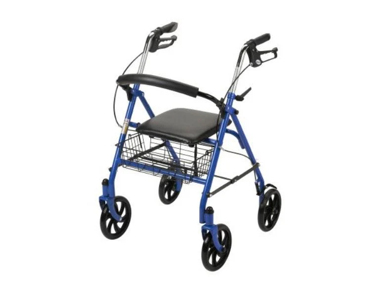 McKesson Adult 4 Wheel Rollator 1 Each, Blue