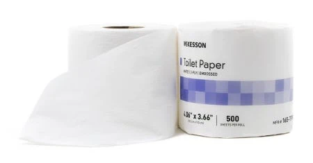 McKesson Toilet Tissue White 2-Ply Standard Size Cored Roll 500 Sheets 3.66 X 4.06 Inch, 1 Roll