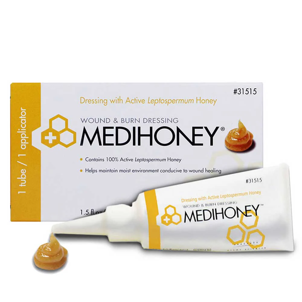 Medihoney Hydrocolloid Wound Filler Paste with Applicator 1 1/2 oz Tube - Image 3