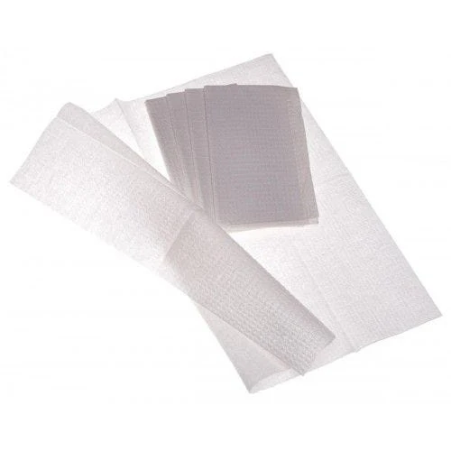 Medline 2-Ply Tissue / Poly Professional Towels: White, 13 x 18 Inch, 500 Count