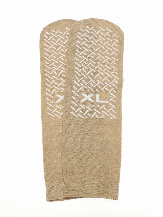 Medline Single-Tread Slippers Beige, 1 Pair