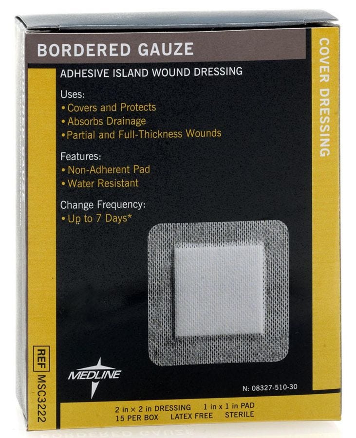 Medline Sterile Bordered Gauze: 2" x 2", 15 Count - Image 2