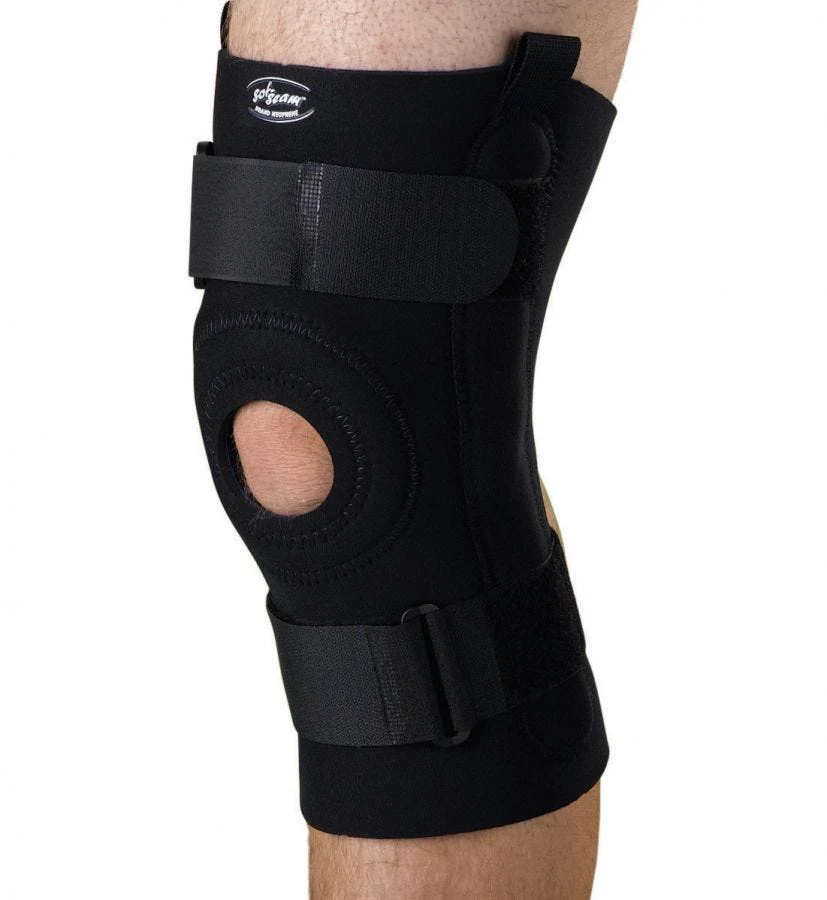 Medline U-Shaped Hinged Knee Support Black 4X-Large