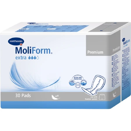 MoliForm Bladder Control Pad: 27 Inch Length Heavy Absorbency Polymer Male Disposable, Bag of 30 - Image 2