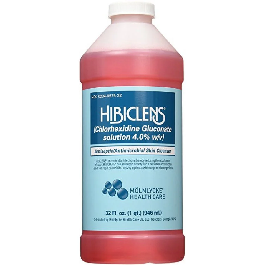 Hibiclens CHG Antiseptic / Antimicrobial Skin Cleanser, 4% Strength CHG (Chlorhexidine Gluconate), 32 oz Bottle