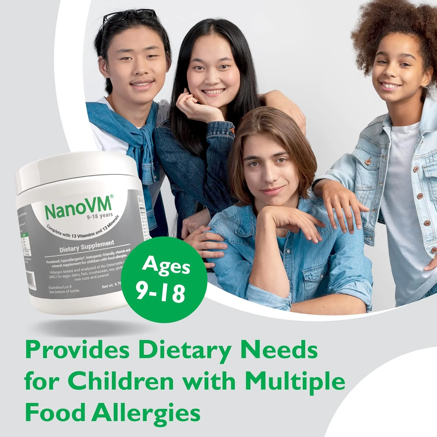NanoVM Unflavored Pediatric Supplement, 275 Gram Jar Powder, 1 Each - Image 10