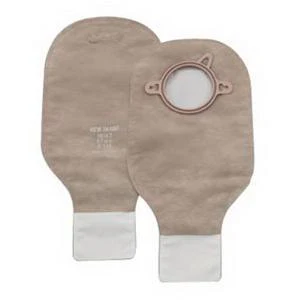 New Image 2-Piece Drainable Ostomy Pouch - 2-Sided Comfort Panel, Clamp Closure, Filter, 12" L, 2-1/4", Beige, Box of 10
